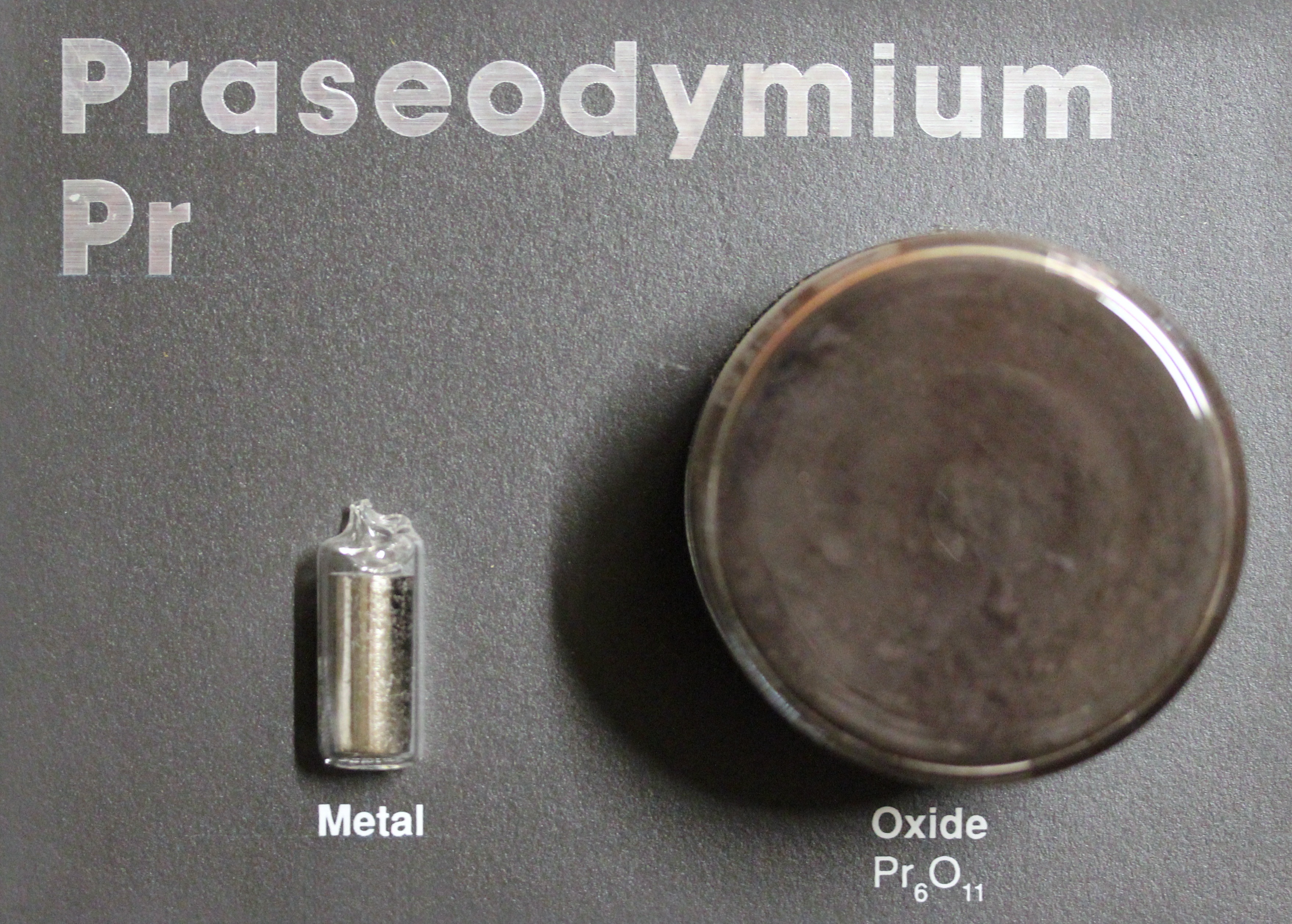 Praseodymium metal and oxide
